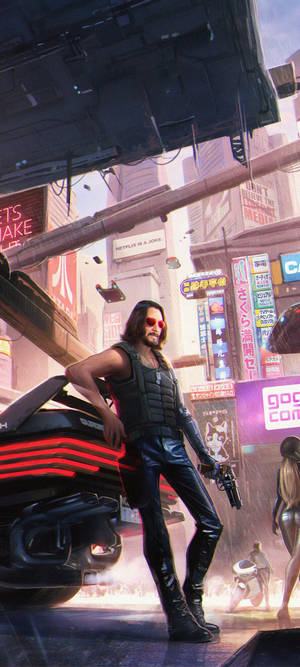 Johnny Silverhand In Cyberpunk 2077 For Android Wallpaper