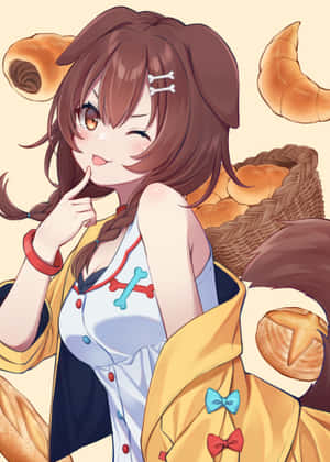 Join Inugami Korone On Her Extraordinary Adventures! Wallpaper