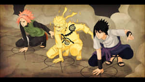Join The Gang! The Seven Members Of Team 7, Naruto, Sasuke, Sakura, Kakashi, Kurenai And Asuma Wallpaper
