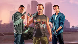 Join The High-speed Heist On Grand Theft Auto V: Online Wallpaper