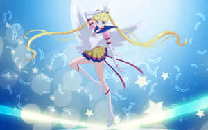 Join The Magical Girl Team - Sailors Moon, Mercury, Mars And Jupiter In Sailor Moon Crystal Wallpaper
