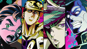 Jojo’s Bizarre Adventure Josuke And Friends Wallpaper