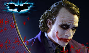 Joker 4k Ultra Hd Ha Ha Ha And Bat Logo Wallpaper