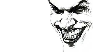 Joker Drawing Black And White Wallpaper