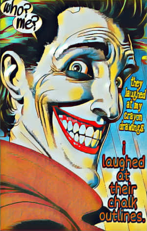 Joker Laughing In Chaos Wallpaper