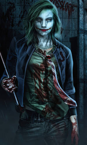 Joker Phone Creepy Woman Wallpaper