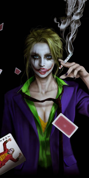 Joker Phone Female Cosplayer Wallpaper