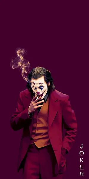 Joker Phone Iconic Red Suit Wallpaper