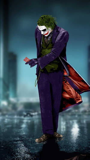 Joker Phone Purple Outfit Wallpaper