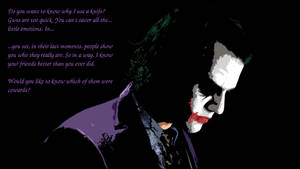 Joker's Insightful Quotes In Batman Series Wallpaper