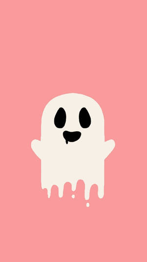 Jolly Ghost Aesthetic Pink Wallpaper