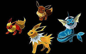 Jolteon Flareon Vaporeon Eeveelutions Wallpaper