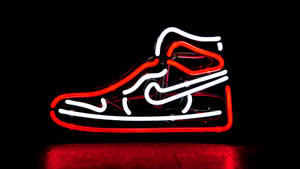 Jordan Neon Light Shoes Wallpaper