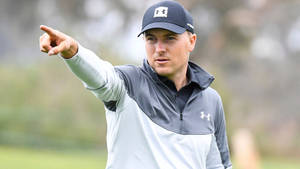 Jordan Spieth Pointing With Index Finger Wallpaper