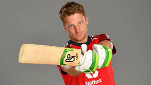 Jos Buttler Cricket Pose Wallpaper