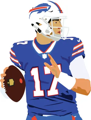 Josh Allen Minimalist Art Wallpaper