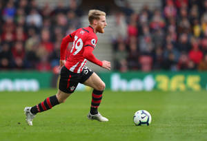 Josh Sims Playing For Southampton Fc Wallpaper