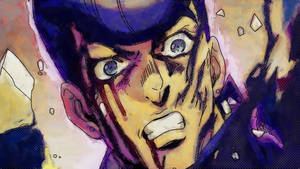 Josuke Bleeding And Bruised Face Wallpaper