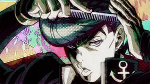 Josuke Combing His Pompadour Hair Wallpaper