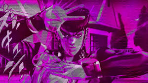 Josuke Higashikata Anime Signature Pose Wallpaper