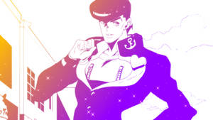 Jotaro Anime Bizarre Adventure Cute Wallpaper