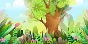 Journey Through The Enchanted Forest: A Blend Of Magic And Nature Wallpaper