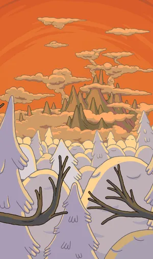 Journey Through The Land Of Adventure Time Wallpaper