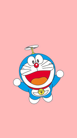 Joyful Flying Doraemon Iphone Wallpaper