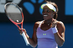 Joyous Moment With Sloane Stephens Wallpaper