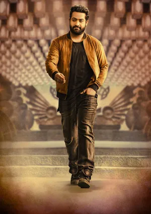 Jr Ntr In Brown Outfit Wallpaper