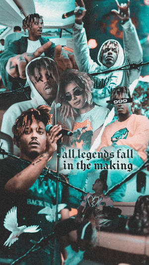 Juice Wrld And Ally Collage Wallpaper