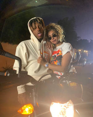 Juice Wrld And Ally Tongue Out Wallpaper