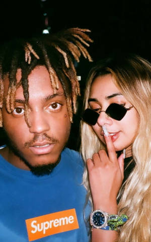 Juice Wrld And Ally Up-close Wallpaper