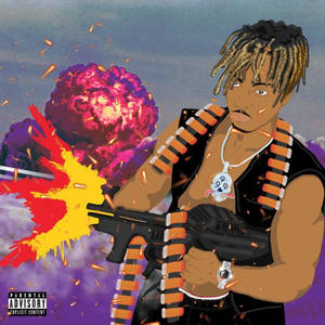 Juice Wrld Cartoon As Warrior Wallpaper