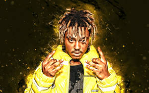 Juice Wrld Desktop Yellow Coat Wallpaper