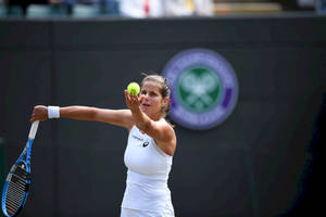 Julia Goerges Tennis Serve Wallpaper