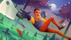 Jumping Hello Neighbor Wallpaper