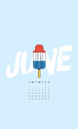June Popsicle Calendar Wallpaper