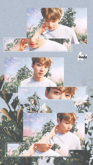 Jungkook Aesthetic Creative Collage Wallpaper