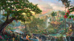 Jungle Book Mowgli And Friends Wallpaper
