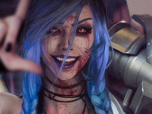 Jungler, Carry Or Support: Become An Unstoppable Force With Jinx Wallpaper