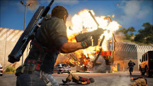 Just Cause 2 Fire Game Scene Wallpaper