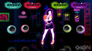 Just Dance 3 Dancer With Neon Signs Wallpaper