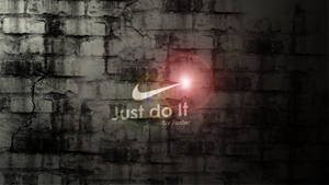 Just Do It In Brick Wall Wallpaper