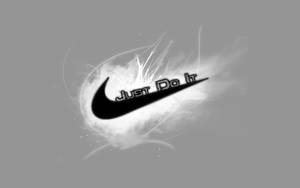 Just Do It Nike Logo Grayscale Wallpaper