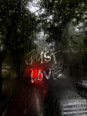 Just Love Quotes In Rain Wallpaper