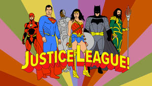 Justice League Cartoon Drawing Wallpaper