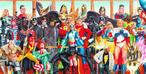 Justice Society Of America Group Photo Wallpaper