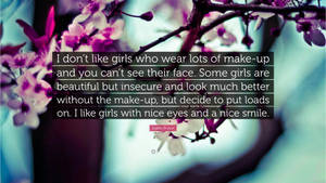 Justin Bieber Quote About Being Insecure Wallpaper
