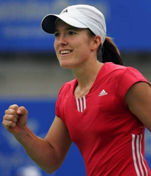 Justine Henin In Full Swing Wallpaper